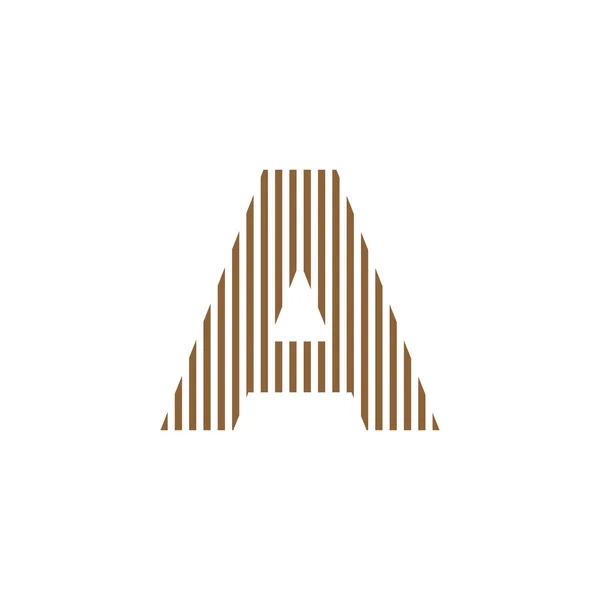 Lettre Initiale Abstraite Verticale Ligne Logo Vecteur — Image vectorielle