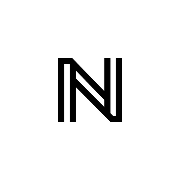 Första Bokstaven Linje Stroke Logotyp Moderna — Stock vektor