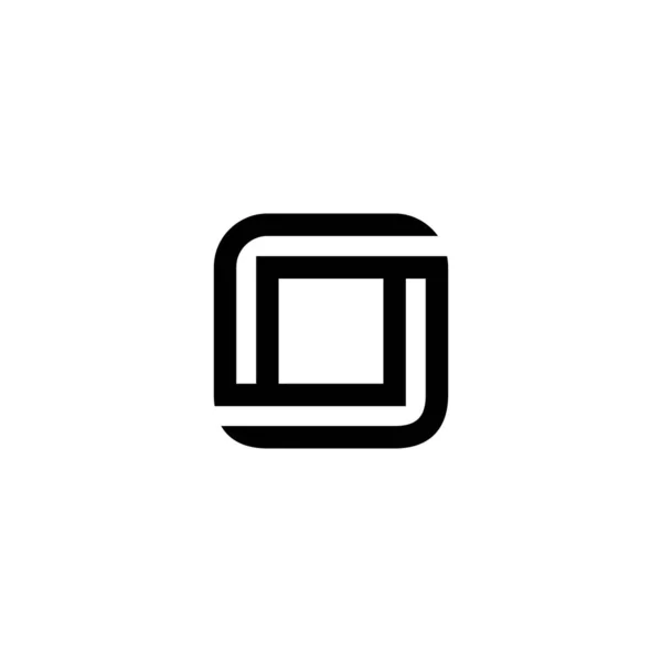 Lettera Iniziale Linea Tratto Logo Moderno — Vettoriale Stock