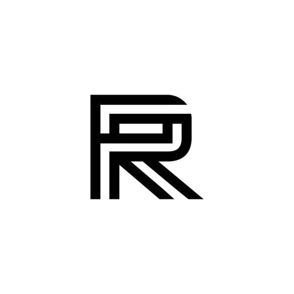 Linha Letra Inicial Traço Logotipo Moderno — Vetor de Stock