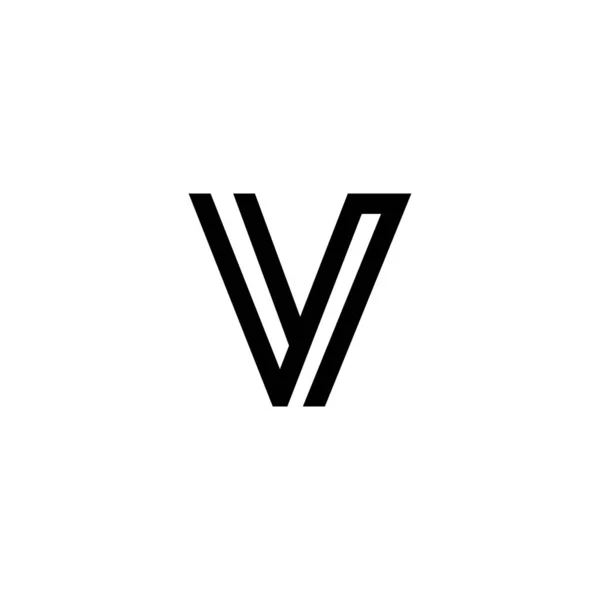 Initial Letter Line Stroke Logo Modern — Stock Vector