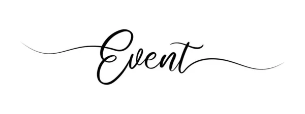 Carta Evento Caligrafía Banner Fondo — Vector de stock