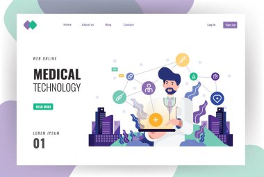Doktor dijital tablet üzerinde çalışıyor. Modern