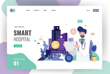 Doktor dijital tablet üzerinde çalışıyor. Modern