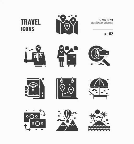 Conjunto de ícones de viagem 2 . — Vetor de Stock
