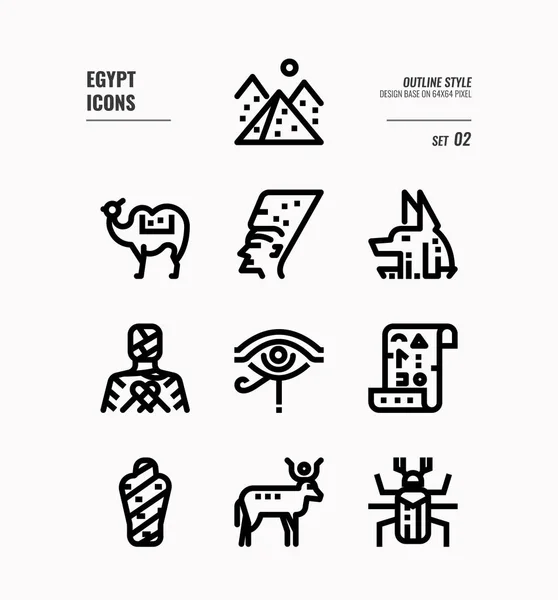 Egyptská sada ikon 2. — Stockový vektor