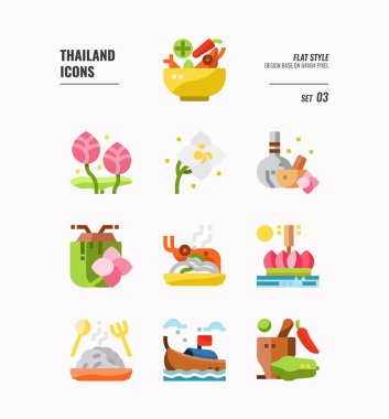 Tayland simge 3 set.