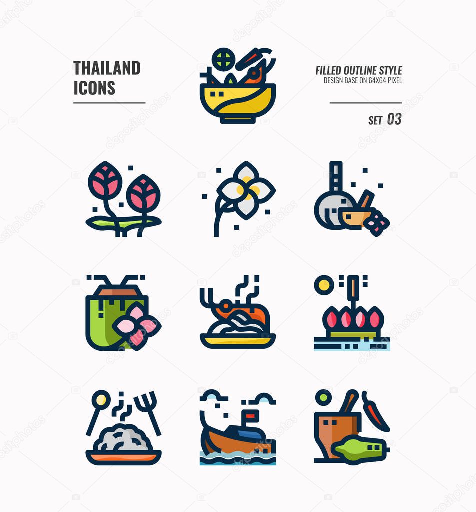 Thailand icon set 3.