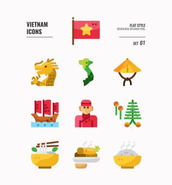 Vietnam simgesi seti 1.