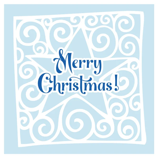 Merry Christmas Card Scalable Editable Vector Illustration Eps — Stock Vector