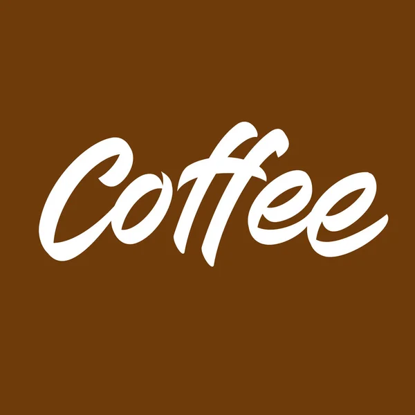 Kávé Kézzel Írt Vektor Felirat Nyomtatás Pólóra — Stock Vector