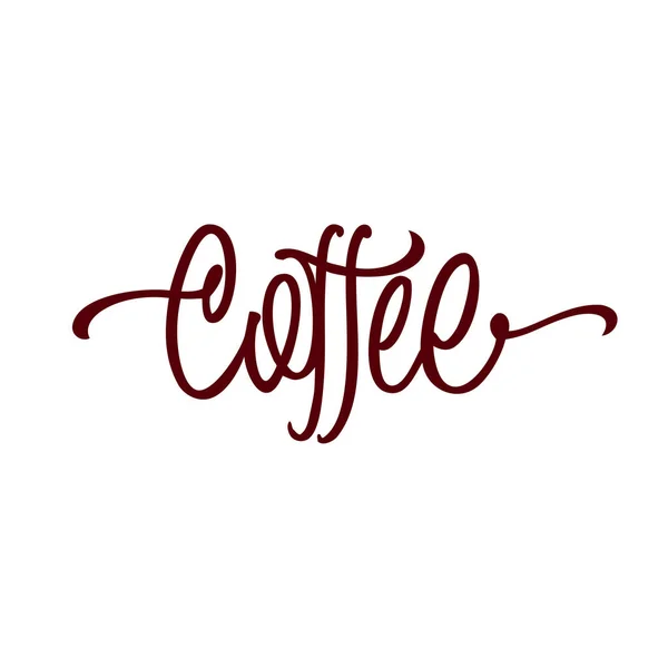 Coffee Handwritten Vector Lettering Print Shirt — Stock Vector