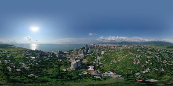 Panorama från en drönare staden Batumi — Stockfoto