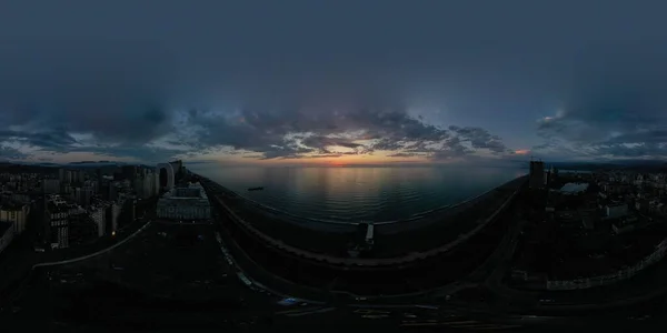 Панорама 360 от беспилотника города Батуми Аджарии Грузии — стоковое фото