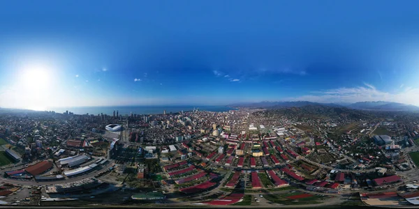 Panorama 360 de um drone cidade de Batumi Adjara Geórgia — Fotografia de Stock