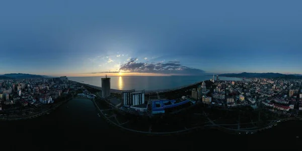 Panoráma 360 egy dróntól Batumi város Adjara Georgia — Stock Fotó