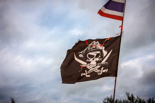 Pirate flag and Thailand flag