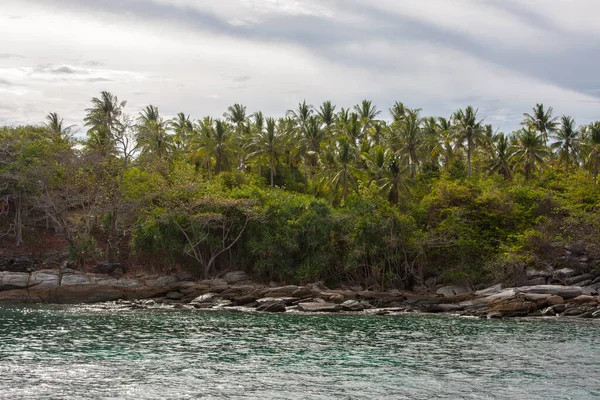 stock image Stone cliff near island in thailand