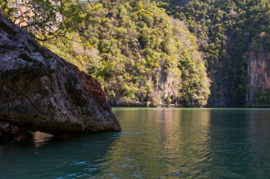 Tayland 'daki ada denizinde bir koy.