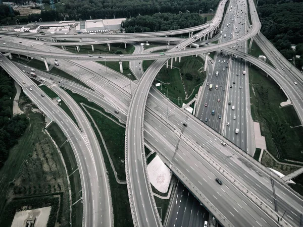 Top view of major road junctions