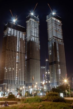 Gökdelenler yapım aşamasında. Moskova, Rusya Federasyonu, 08.08.2020