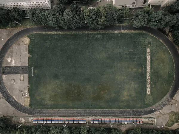 Gamla Övergivna Stadion Från Ovan — Stockfoto