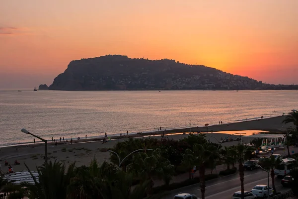 Schöne Und Farbenfrohe Türkische Küste Bei Sonnenuntergang — Stockfoto