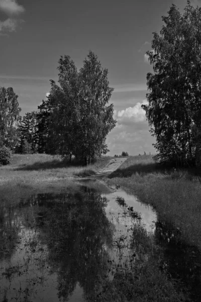 Landsvägar Centrala Delen Ryssland — Stockfoto