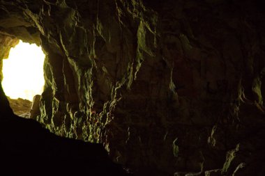 Terk edilmiş Shiryaevsky taş ocakları Shiryaevo köyü yakınlarında, Samara bölgesi, Rusya.