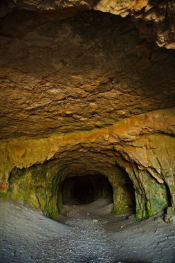 Terk edilmiş Shiryaevsky taş ocakları Shiryaevo köyü yakınlarında, Samara bölgesi, Rusya.