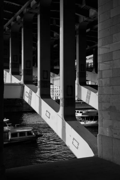 Arch Andreevsky Bridge Moscow River — Stock Photo, Image