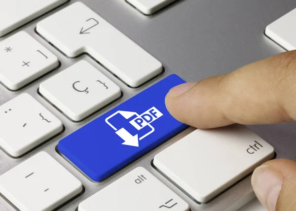 Мбаппе Синем Ключе Клавиатуры Metac Нажатие Пальца — стоковое фото