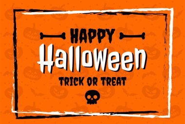 Turuncu desenli düz dizaynlı Cadılar Bayramı 'n kutlu olsun.