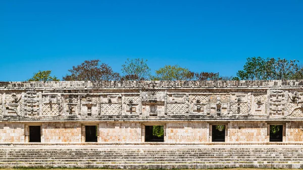 Palais Gouverneur Dans Site Archéologique Uxmal Ruines Mayas Yucatan Mexique — Photo