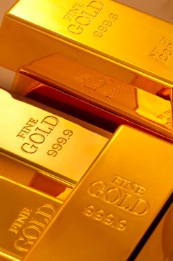 Arka planda parlak Bullion 'lar, kapatın