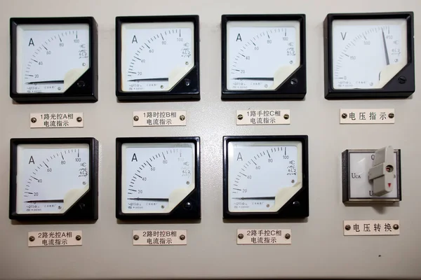 Control panel in the electricity control room