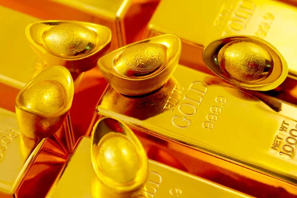 Gold bars and gold bullions