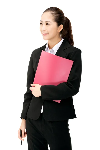 Kobieta Biznesu Folderem — Zdjęcie stockowe