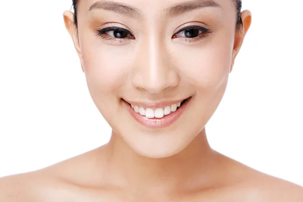 Orientalisk Skönhet Ansikte Närbild — Stockfoto