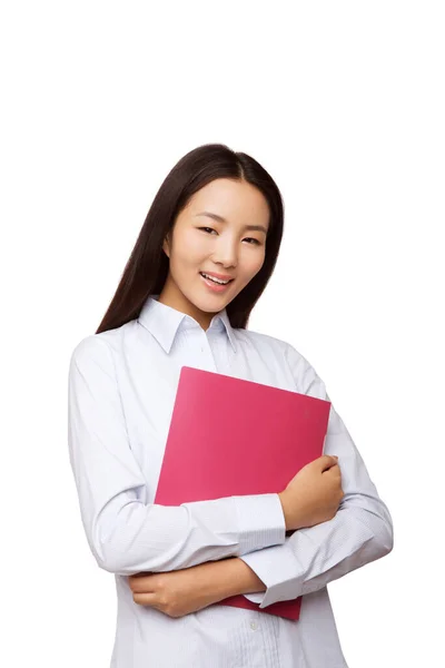 Mujer Negocios Con Carpeta — Foto de Stock