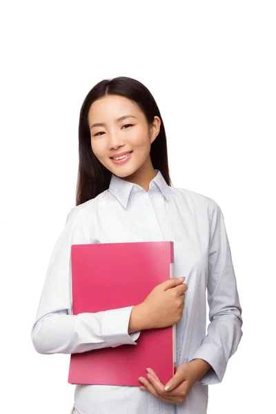 Mujer Negocios Con Carpeta —  Fotos de Stock