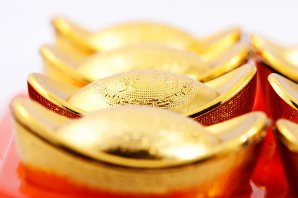 Goldbarren Auf Hintergrund Nahaufnahme — Stockfoto