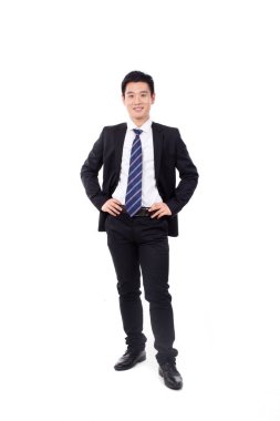 İş adamı yumruklarıyla gülüyor