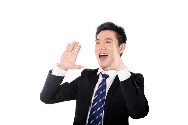 Asian Businessman Shouting — Stock Photo, Image