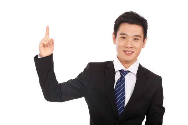 Businessman Laughing Fists — Stock Photo, Image