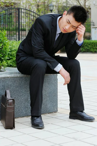 Ein Geschäftsmann Sieht Traurig Aus — Stockfoto