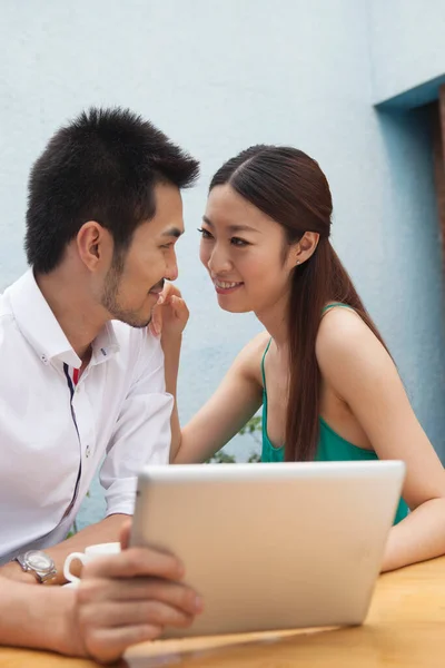 Gesellschaft Von Menschen Die Café Computer Arbeiten — Stockfoto