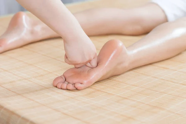 Foot Massage Young Lady — Stock Photo, Image