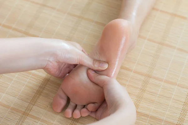 Foot Massage Young Lady — Stock Photo, Image