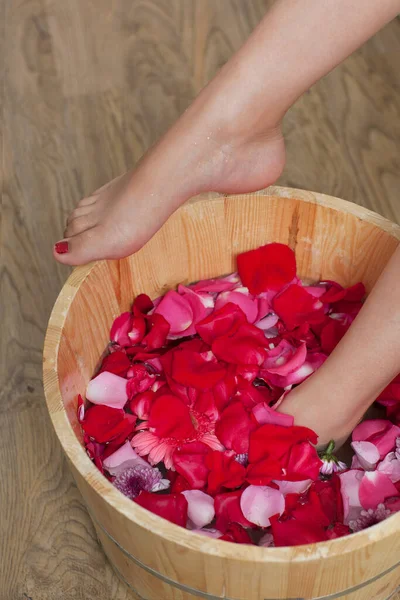 Young Woman Foot Bath — Stock Photo, Image